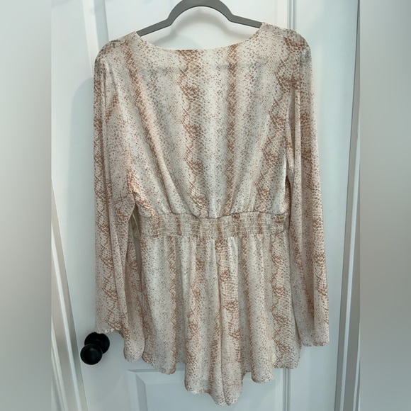 Altar’d State Beige Snake Skin Romper - Picture 7 of 7